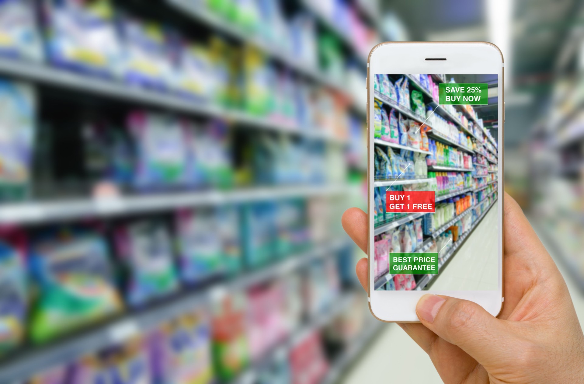 Application of Augmented Reality in Retail Business Concept