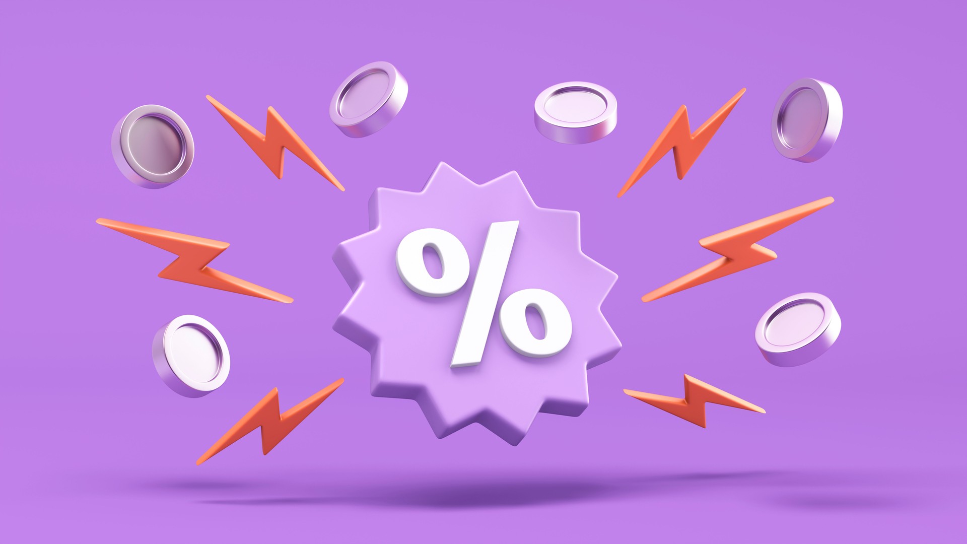 Discount Promotion and Sales Boost Concept with Percentage Symbol